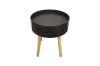 Picture of JAMES 15" 1-Drawer Round Bedside Table (Black)