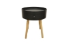 Picture of JAMES 15" 1-Drawer Round Bedside Table (Black)