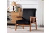 Picture of BARNHOUSE Velvet Armchair (Black)