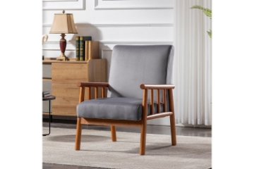 Picture of BARNHOUSE Velvet Armchair (Grey)
