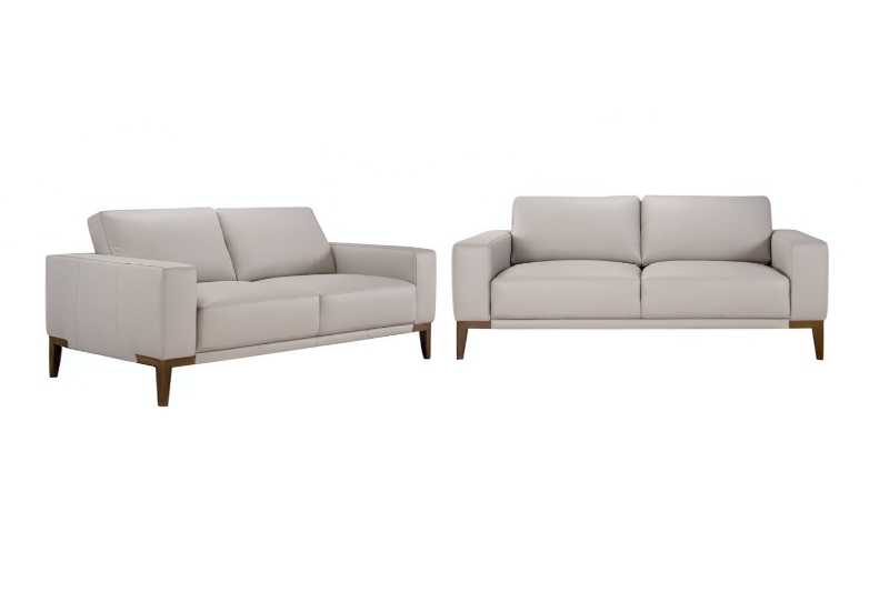 Picture of BAYWOOD 100% Genuine Leather Sofa Range (Light Grey)