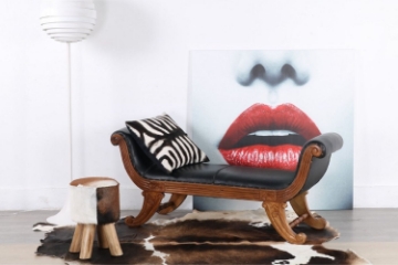 Picture of NATURAL BW Mat/Carpet * Genuine Cowhide