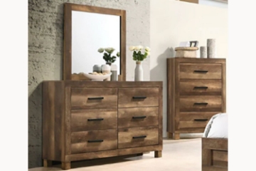 Picture of DERICK 6-Drawer Dresser with Mirror (Dark Brown)