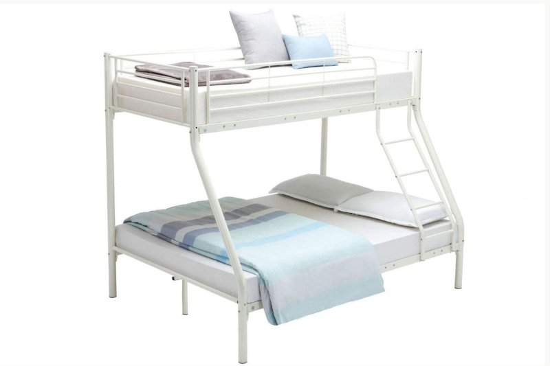 Picture of STELLA Steel Frame Single-Double Bunk Bed (White)