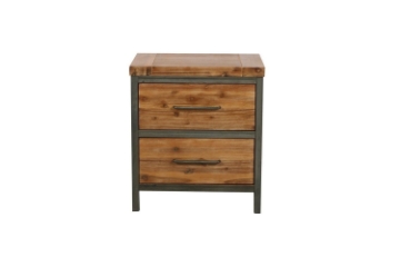 Picture of KANSAS 2-Darwer Acacia Wood Bedside Table (Walnut)