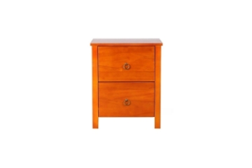 Picture of METRO 2-Drawer Solid Pine Wood Bedside Table  (Honey)