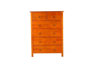 Picture of METRO 6-Drawer Solid Pine Wood Chest (Honey)
