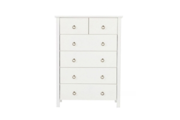 Picture of METRO 6-Drawer Solid Pine Wood Chest (White)