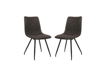 Picture of [ Pack of 2 ] ARCHITECT Air Leather Dining Chair (Grey)