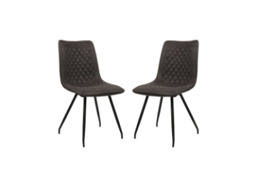 Picture of [ Pack of 2 ] ARCHITECT Air Leather Dining Chair (Grey)