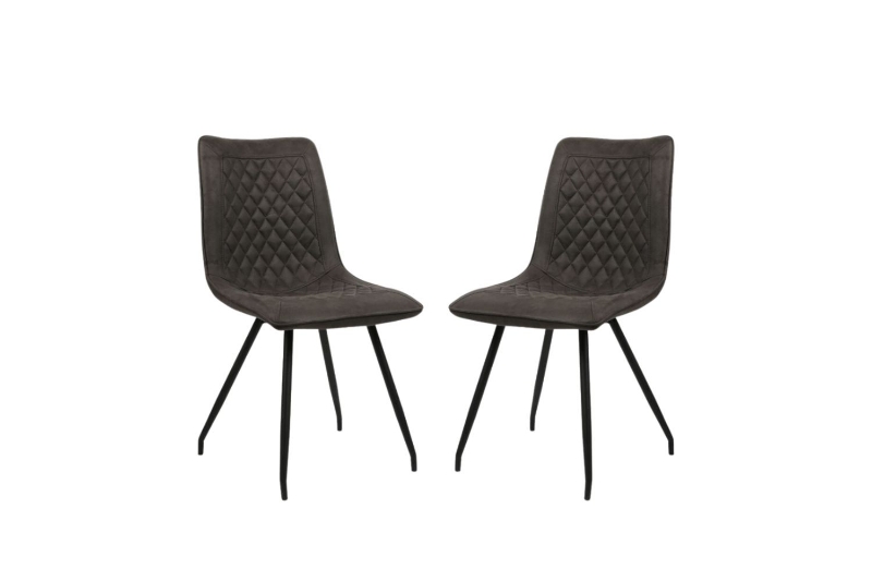 Picture of [ Pack of 2 ] ARCHITECT Air Leather Dining Chair (Grey)
