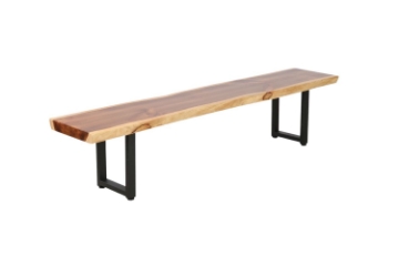 Picture of TASMAN Solid NZ Pine Wood Bench 63"/71"/79"/87"/95" (Live Edge)