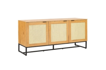 Picture of SAILOR 3 Door Sideboard with Rattan (Oak)