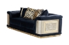 Picture of  ANCONA Velvet Sofa (Black) - Loveseat