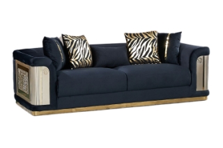 Picture of  ANCONA Velvet Sofa (Black) - Sofa