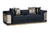 Picture of  ANCONA Velvet Sofa (Black) - Loveseat+Sofa Set