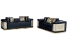 Picture of  ANCONA Velvet Sofa (Black) - Armchair+Loveseat+Sofa Set