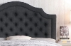 Picture of LATENO 100% Linen Upholstered Bed Frame with Adjustable Headboard in Double/Queen Size (Grey)