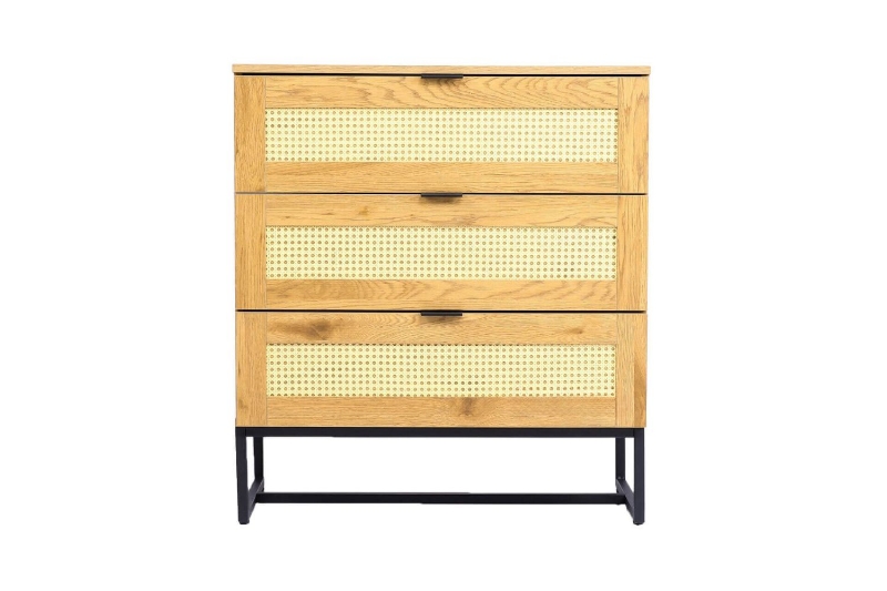 Picture of SAILOR 3-Drawer Chest with Rattan (Oak)