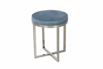 Picture of ROBIN Silver Frame Stool (Blue)