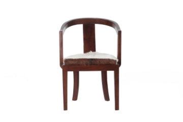 Picture of VASCO Solid Teak Wood Armchair (Genuine Goat Hide)