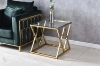 Picture of DIAMOND 55 Glass Top Side Table (Golden Stainless Steel Frame)