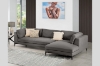 Picture of AMELIE Fabric Sectional Sofa with Ottoman (Dark Grey)