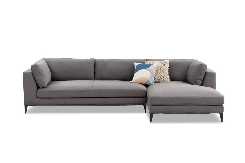 Picture of AMELIE Fabric Sectional Sofa (Dark Grey) - Chaise Facing Right