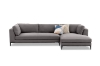 Picture of AMELIE Fabric Sectional Sofa with Ottoman (Dark Grey)