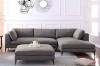 Picture of AMELIE Fabric Sectional Sofa with Ottoman (Dark Grey)