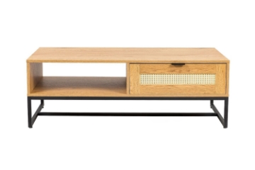 Picture of SAILOR 120 1 Drawer Coffee Table with Rattan (Oak)