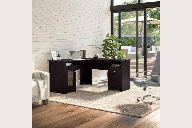 Picture of TILDA L-Shape Desk (Dark Brown)