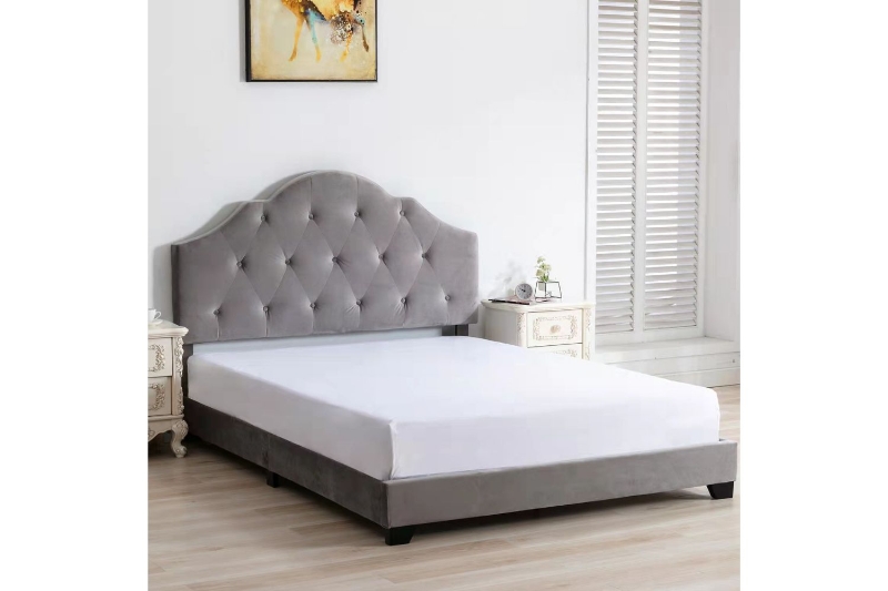 Picture of COVE Fabric Upholstery Bed Frame in Double Size (Grey)