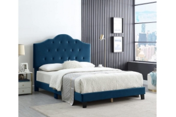 Picture of COVE Fabric Upholstery Bed Frame in Double Size (Blue)