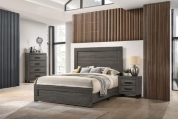 Picture of GLYNDON 3PC Bedroom Combo Set  in Double/Queen/King Size (Dark Grey)