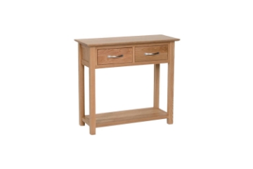 Picture of NEWLAND 2-Drawer Solid Oak Wood Console Table