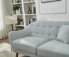 Picture of LUNA Sofa with Pillows (Light Grey) - 2 Seater (Loveseat)