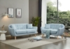 Picture of LUNA Sofa with Pillows (Light Blue) - 2 Seater (Loveseat)