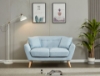 Picture of LUNA Sofa with Pillows (Light Blue) - Loveseat+Sofa Set	