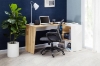 Picture of MOGANA 160 Swivel Writing Desk with Shelf (Natural Oak & White)