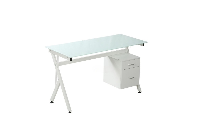 Picture of ARCHIE 130 Glass Computer Desk (White)