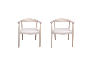 Picture of HANS J WEGNER Round Chair Replica (Natural) - 2 Chairs in 1 Carton