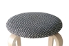 Picture of LOFT Bentwood Stackable Stool (Black & White Pad)