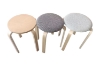 Picture of LOFT Bentwood Stackable Stool (Black & White Pad)