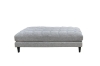 Picture of TASMAN Linen Upholstered Sectional Sofa  (Grey) - Facing Right with Ottoman