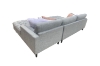 Picture of TASMAN Linen Upholstered Sectional Sofa  (Grey) - Facing Right with Ottoman