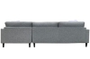 Picture of TASMAN Linen Upholstered Sectional Sofa  (Grey) - Facing Right with Ottoman