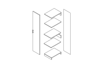 Picture of BESTA Wall Solution Modular Wardrobe - Part F (Oak Color) 