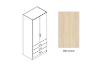 Picture of BESTA Wall Solution Modular Wardrobe - 2 Door 3 Drawer (AHK)