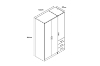 Picture of BESTA Wall Solution Modular Wardrobe - 3 Door 3 Short Drawer (BDFG)